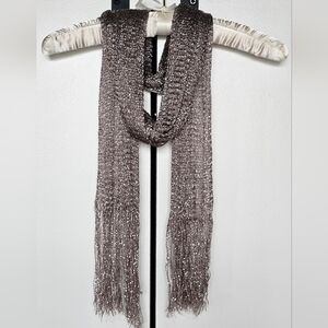Urban Outfitters Silver mesh shimmer scarf